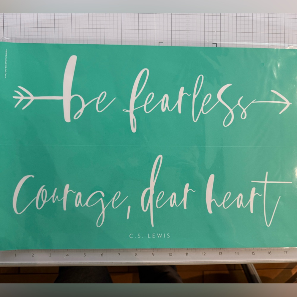 Chalk Couture - Be Fearless - C.S. Lewis - Silk Screen Stencil - New DIY Decor